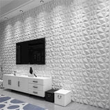 Mylindde Decorative 3D Wall Panels in Diamond Design, 3D Wall Panels, PVC 3D Wall Panel Diamond, 3D Textured Wall Panels, for Interior Wall Decor, 50 * 50cm Matt White, 12 Pack (White)