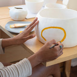 AOOKMIYA Stone Low Fire Pottery Clay (Cones 04-3) Art Modeling Clay for Wheel Throwing and Hand Building, Pottery Clay for Sculpting, Beginners, and Advanced (Low Fire -5LBS)