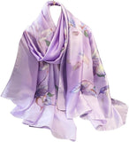 وشاح ساتان عصري وطويل وخفيف الوزن بتصميم رائج مصنوع من حرير ملبيري 100% للنساء من نيويرير