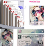 AOOK A3 Watercolor Paper Pad, Watercolor painting paper, 11.69X16.53 "(140lb/300GSM) 20 sheet mixed paper mat, top packaging, fine texture, suitable for watercolor, watercolor, and acrylic art mats. (1PCS)