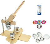 ChiButtons Kit 25mm (1") Button Maker Badge Press Machine-B400 + 25mm Round Die Moulds + 500 Set Pin Button Components + Adjustable Circle Cutter (Black)