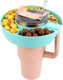 MEETI Snack Bowl for Stanley Cup, Reusable Snack Ring Compatible with Stanley Quencher H2.0 30OZ / 40OZ Tumbler with Handle, Stanley Cup Accessories, Snack Bowl (Cream, 40OZ)