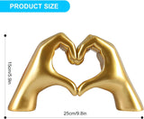 وانشي لمسات ديكور المنزل الحديثة، ديكور الايماءات الذهبية، تمثال اصبع الحب الحديث، ديكور منزلي للرفوف، فن نحت عصري لغرفة المعيشة وغرفة النوم وطاولة القهوة