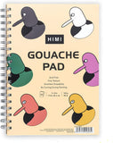 HIMI Gouache Pad 7X10''(98lb/160g) 50 Sheets Mix Paper Pad, Side Wire Bound, Fine Texture, In Gouache Acrylic Art Pad for Sketching, Ink Sketch book, Art Supplies Drawing Pad Gift （Bird）