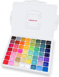 ARTFLY MIYA Gouache Paint Set, 56 Colors x 30ml Jelly Cup Design in a Carrying Case, Non Toxic Gouache Paint Perfect for Artists, Students, Gouache Opaque Painting