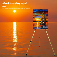 AOOKMIYA 63 inch Artist Easel Height Adjustable Aluminum Alloy Display Easel Sketch Painting Drawing Stand with Carrying Bag
