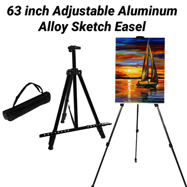 AOOKMIYA Foldable Artist Easel Sketch Stand Adjustable Metal Display E
