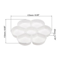 AOOKMIYA  6Pcs Acrylic Paint Palette Plum Blossom Shape Color Mixing Painting Pallet Holder Paint Pigment Tray For Watercolor Art Supplies