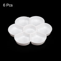 AOOKMIYA  6Pcs Acrylic Paint Palette Plum Blossom Shape Color Mixing Painting Pallet Holder Paint Pigment Tray For Watercolor Art Supplies