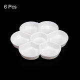 AOOKMIYA  6Pcs Acrylic Paint Palette Plum Blossom Shape Color Mixing Painting Pallet Holder Paint Pigment Tray For Watercolor Art Supplies