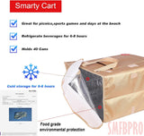 Smfbpro Folding Portable Rolling Crate Handcart，Smart Cart with Telescopic Handle, Collapsible Rolling Utility Basket Shopping for Supermarket Shopping、Teacher Shopping Moving Grocery