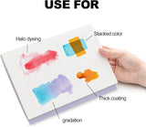 HIMI Watercolor Paper Pad, 5.5x8.5", 50 Sheet Mixed Paper Pad, Painting, Watercolor, Mixed Media and Ink Sketchbook for Adult Student Beginner, Art Supplies Paint Pad Gift (Purple)