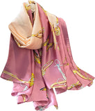 وشاح ساتان عصري وطويل وخفيف الوزن بتصميم رائج مصنوع من حرير ملبيري 100% للنساء من نيويرير