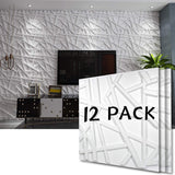 Mylindde Decorative 3D Wall Panels in Diamond Design, 3D Wall Panels, PVC 3D Wall Panel Diamond, 3D Textured Wall Panels, for Interior Wall Decor, 12Pack (Black,50 * 50cm)