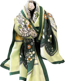 وشاح ساتان عصري وطويل وخفيف الوزن بتصميم رائج مصنوع من حرير ملبيري 100% للنساء من نيويرير