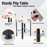 Flip Top Benchtop Machine Table with Rollers for Bolt Two Machines, 24.8”x 20” Flip Top Tool Stand with 4 Leveling Rubber Pad, Flipping Stand Adjustable Height Workbench Holds 400 LBS