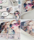 AOOK Watercolor Paper Pad 11.69X16.53''(140lb/300GSM) 20 Sheets Mix Paper Pad, Side Wire Bound, Fine Texture, In Gouache Acrylic Art Pad for Sketching, Ink Sketch book, Art Supplies Drawing Pad Gift (2Pack A3 ) (03Delia+05Victoria, A3 2SET)