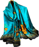 وشاح ساتان عصري وطويل وخفيف الوزن بتصميم رائج مصنوع من حرير ملبيري 100% للنساء من نيويرير