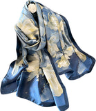 وشاح ساتان عصري وطويل وخفيف الوزن بتصميم رائج مصنوع من حرير ملبيري 100% للنساء من نيويرير