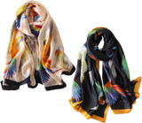 وشاح حريمي حريري الملمس وعصري وطويل وخفيف الوزن من واي إم إكس إتش إتش بي، شال للوقاية من الشمس