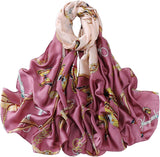 وشاح حريمي حريري الملمس وعصري وطويل وخفيف الوزن من واي إم إكس إتش إتش بي، شال للوقاية من الشمس