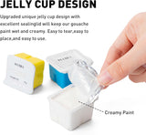 AOOKMIYA HIMI Gouache Paint Jelly Cup Refill, 4 Pack 30g, Single Color Paint for Artists & Hobby Painters, Unique Design In Jelly Cup Rich Pigment, Non Fading Art Supplies for Canvas and Paper Painting(RED)