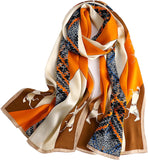 وشاح حريمي حريري الملمس وعصري وطويل وخفيف الوزن من واي إم إكس إتش إتش بي، شال للوقاية من الشمس