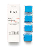 AOOKMIYA HIMI Gouache Paint Jelly Cup Refill, 4 Pack 30g, Single Color Paint for Artists & Hobby Painters, Unique Design In Jelly Cup Rich Pigment, Non Fading Art Supplies for Canvas and Paper Painting(RED)