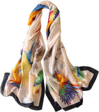 وشاح حريمي حريري الملمس وعصري وطويل وخفيف الوزن من واي إم إكس إتش إتش بي، شال للوقاية من الشمس