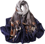 وشاح حريمي حريري الملمس وعصري وطويل وخفيف الوزن من واي إم إكس إتش إتش بي، شال للوقاية من الشمس