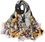 وشاح حريمي حريري الملمس وعصري وطويل وخفيف الوزن من واي إم إكس إتش إتش بي، شال للوقاية من الشمس