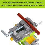 BHTOP Cross Slide Drill Vise 2 Way X-Y Compound Vise, Multifunction Worktable Milling Working Table Milling Machine, Cross Slide Mill Drill Press Milling Vise
