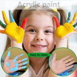 20 Colors DIY Painting Fluid Bear's Art Acrylic Paint, 60ml Each, Bulk Paint for Beginners and Kids on Rocks Crafts Canvas Wood Ceramic (20 Colors Acrylic Paints, no Bear)