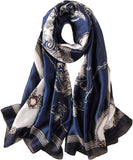 وشاح ساتان عصري وطويل وخفيف الوزن بتصميم رائج مصنوع من حرير ملبيري 100% للنساء من نيويرير