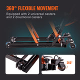 VEVOR Hydraulic Motorcycle Lift Jack, 1500 LBS Capacity ATV Scissor Lift Jack, Portable Motorcycle Lift Table with 4 Wheels, Hydraulic Foot-Operated Hoist Stand for Motorcycle ATV UTV Powersports