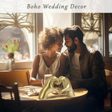 ديكور ايماءات ذهبية من تزويق، تمثال يد على شكل قلب لتزيين الغرفة، منحوتة على شكل اصابع الحب لتزيين حفلات الزفاف والرفوف وطاولة القهوة والمكتب وغرفة النوم وخزانة التلفزيون ورف الكتب، زينة صغيرة للمنزل