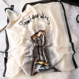 وشاح حريمي حريري الملمس وعصري وطويل وخفيف الوزن من واي إم إكس إتش إتش بي، شال للوقاية من الشمس