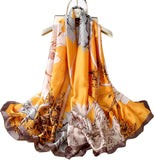 وشاح حريمي حريري الملمس وعصري وطويل وخفيف الوزن من واي إم إكس إتش إتش بي، شال للوقاية من الشمس