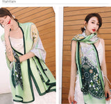 وشاح عصري حريري 100% من ماينيي، وشاح بملمس حريري، وشاح طويل خفيف الوزن، اوشحة للنساء واقية من الشمس