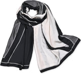 وشاح مصنوع للنساء، وشاح وشال انيق ناعم وخفيف الوزن بلون واحد من فينيزو لجميع المواسم