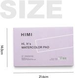 HIMI Watercolor Paper Pad, 5.5x8.5", 50 Sheet Mixed Paper Pad, Painting, Watercolor, Mixed Media and Ink Sketchbook for Adult Student Beginner, Art Supplies Paint Pad Gift (Purple)
