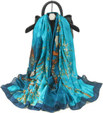 وشاح حريمي حريري الملمس وعصري وطويل وخفيف الوزن من واي إم إكس إتش إتش بي، شال للوقاية من الشمس