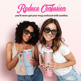 Mity rain 6PCS Cup Accessories Set for Stanley Cup 30oz 40oz, Tumbler Initials Decorations for Stanley, Including Silicone Straw Cover Cap and Boot, Spill Proof Stopper, Handle Charm, Sticker,Letter M