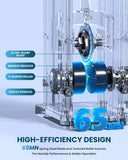 Manual or Drill Powered Wire Stripper Machine, 0.06''-1'' Wire Stripping Machine with Hand Crank or Drill, 65MN Spring Steel Blade Aluminum Frame Wire Peeler for Scrap Copper Recycling