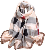 وشاح حريمي حريري الملمس وعصري وطويل وخفيف الوزن من واي إم إكس إتش إتش بي، شال للوقاية من الشمس