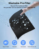 Air Purifiers for Home Large Room 2000 Ft² with Washable Filters, Fragrance Sponge, MOOKA H13 HEPA Filter Pet Air Purifier for Bedroom, Air Cleaner for Smoke Dust Pollen Pets Hair Odor, KJ190L White