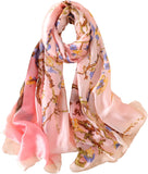 وشاح ساتان عصري وطويل وخفيف الوزن بتصميم رائج مصنوع من حرير ملبيري 100% للنساء من نيويرير