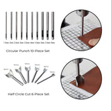 Goyappin Leather Press Machine Leather Hole Punch Tool for DIY Leather Craft Punching Holes Cutting, Forming Pressing, Install Rivets and Snap Buttons, Belt Hole Puncher for Leather