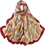 وشاح حريمي حريري الملمس وعصري وطويل وخفيف الوزن من واي إم إكس إتش إتش بي، شال للوقاية من الشمس