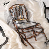 وشاح حريمي حريري الملمس وعصري وطويل وخفيف الوزن من واي إم إكس إتش إتش بي، شال للوقاية من الشمس